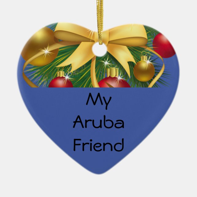 Christmas Aruba Ornament (Front)