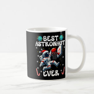 Christmas Astronaut Ever Santa Hat Snowflakes Cand Coffee Mug