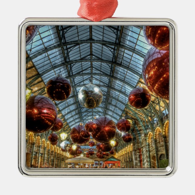 Christmas at Covent Garden, London Metal Ornament (Front)