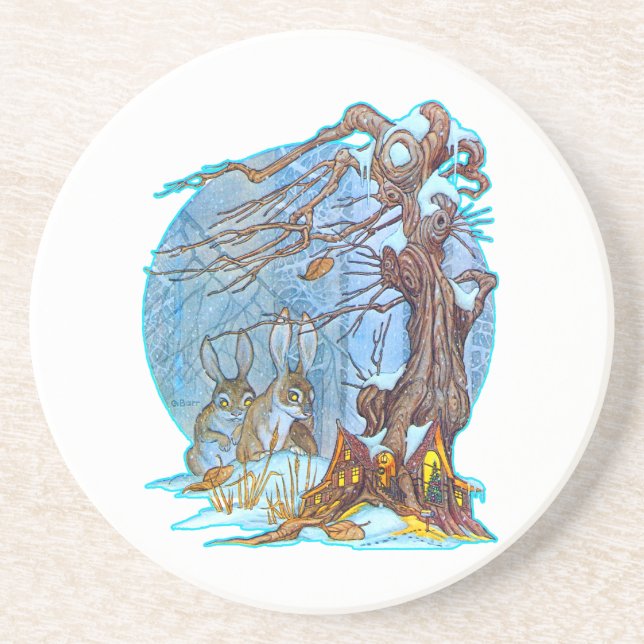 Christmas at Elf Hall Coaster (Front)