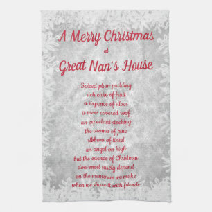 Christmas at Great Nan's House Kitchen Towels