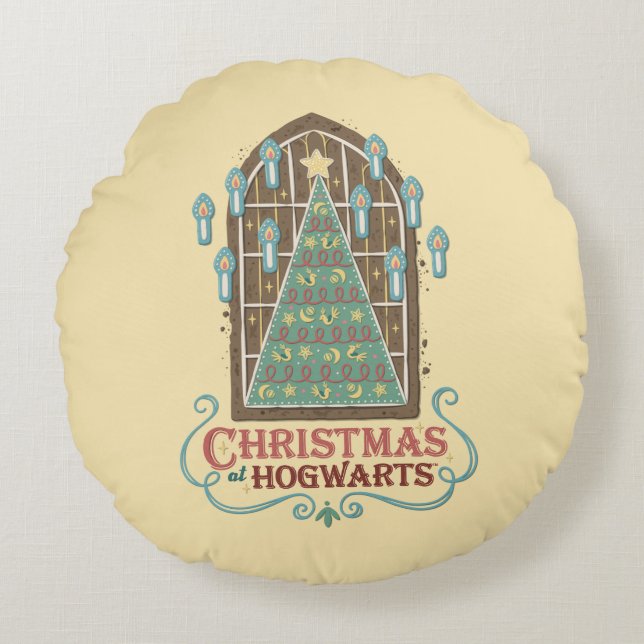 Christmas at HOGWARTS™ Cookie Graphic Round Pillow (Front)