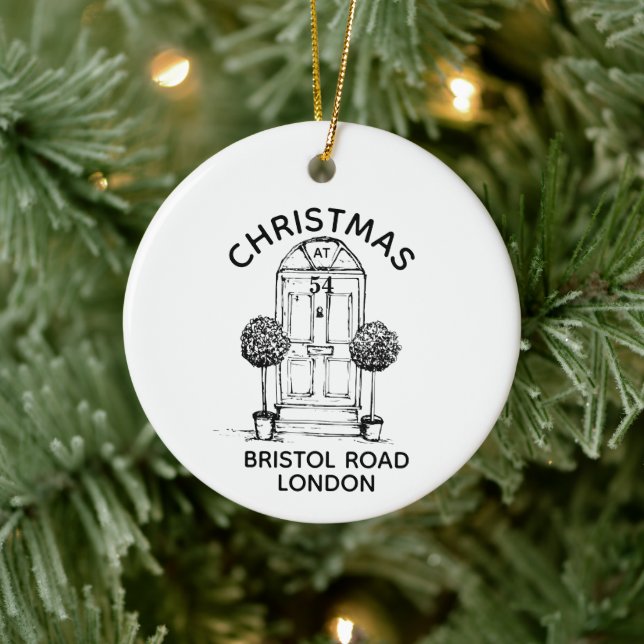 Christmas at home 1st christmas in new house ceramic ornament (Tree)