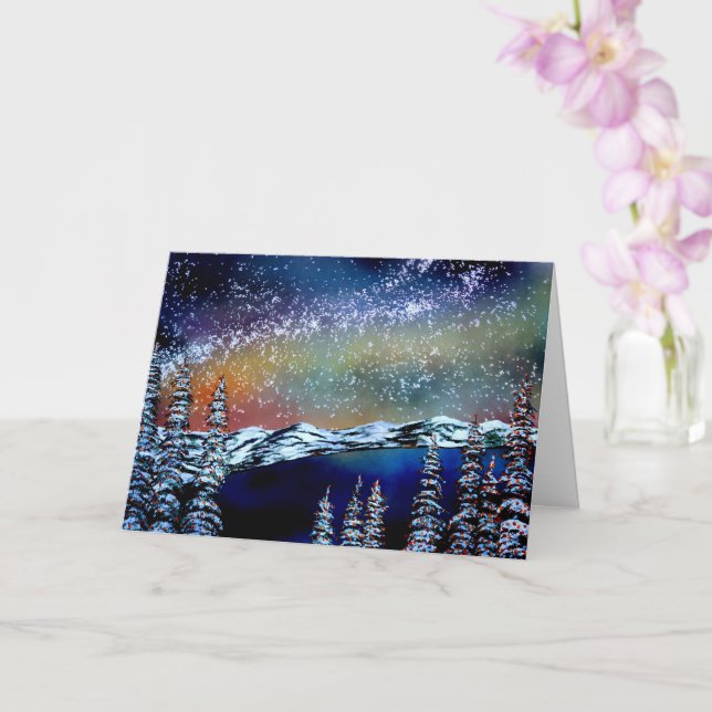 Christmas at Lake Tahoe Card (Orchid)