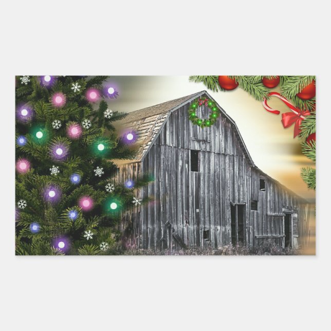 Christmas At The Barn Sticker (Front)