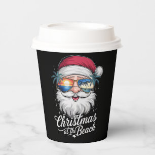 Christmas At The Beach Hawaiian Summer Holiday Paper Cups