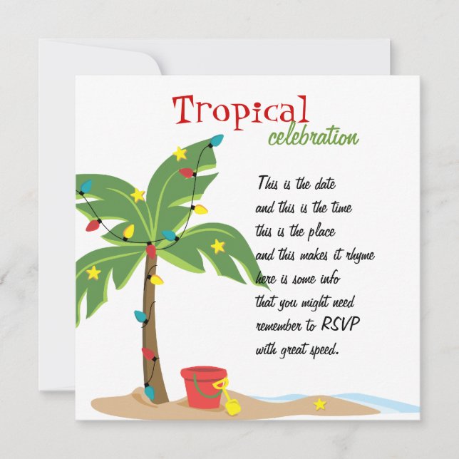 Christmas at the Beach Invitation (Front)