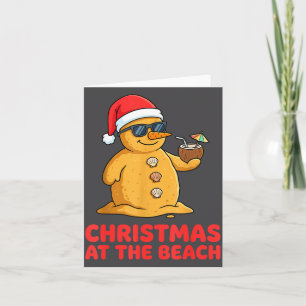 Christmas At The Beach Shirt Funny Sandman Trocal  Card