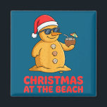Christmas At The Beach Shirt Funny Sandman Trocal  Magnet<br><div class="desc">Christmas At The Beach Shirt Funny Sandman Trocal Vacation</div>