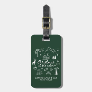 Christmas at the Cabin Group Matching Family Luggage Tag