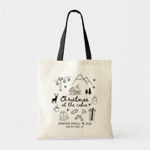 Christmas at the Cabin Group Matching Family Tote Bag