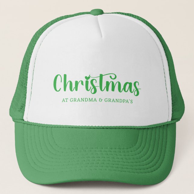 Christmas at the Grandparents Trucker Hat (Front)