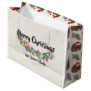 Christmas Australian Baby Animals Large Gift Bag