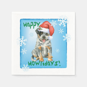 Christmas Australian Cattle Dog Napkin