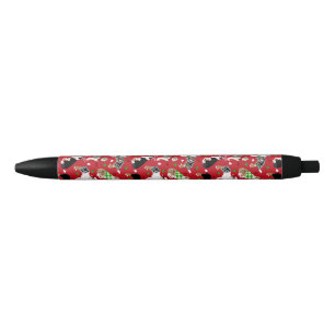 Christmas Australian Shepherd Black Ink Pen