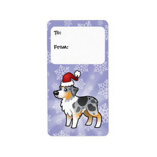 Christmas Australian Shepherd Gift Tags