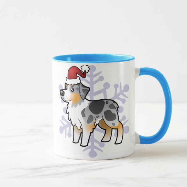Christmas Australian Shepherd Mug (Right)