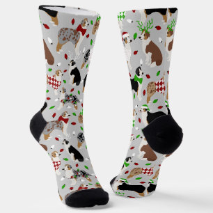 Christmas Australian Shepherd Socks