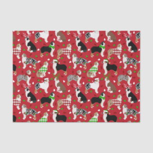 Christmas Australian Shepherd Tissue Paper