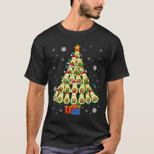 Christmas Avocado Lover Santa Elf Reindeer Avocado T-Shirt