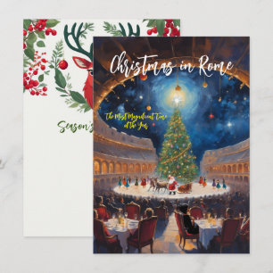 'Christmas Away in Rome' Greeting Card