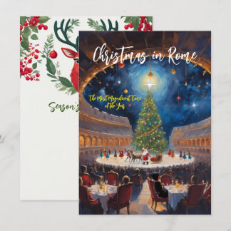 'Christmas Away in Rome' Greeting Card
