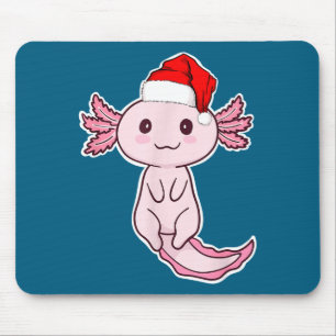Christmas Axolotl Mouse Pad