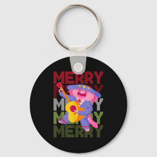 Christmas Axolotl Ugly Sweater Funny Christmas Sno Keychain