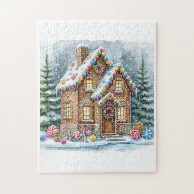 CHRISTMAS BABBA YAGA'S GINGERBREAD HOUSE JIGSAW PUZZLE (Vertical)