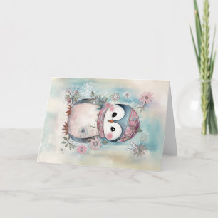 Christmas Baby Animals Penguin Holiday Greeting Card