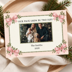 Christmas Baby Announcement Photo