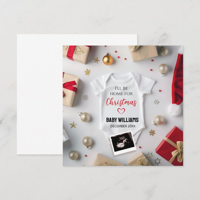 Christmas Baby Announcement Social Media (Front/Back)