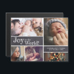 Christmas Baby Birth Announcement Photo Collage<br><div class="desc">Announce your baby's arrival with a special photo collage and send out a Christmas greeting at the same time. Personalize the greeting box to introduce your new baby.</div>