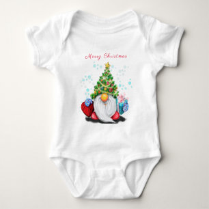Christmas Baby Bodysuit Gnome with Gift For You