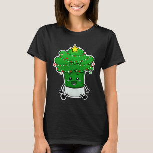 Christmas Baby Broccoli Vegan Vegetarian Christma T-Shirt