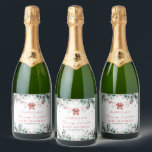 Christmas Baby Clothes Merry Little Baby Shower Sparkling Wine Label<br><div class="desc">The Christmas Baby Clothes Merry Little Baby Shower Sparkling Wine Label is the perfect festive touch for your holiday-themed baby shower. Featuring adorable Christmas baby clothes and a cheerful seasonal design, this label is ideal for decorating sparkling wine bottles for toasts, decor, or party favours. It brings a cohesive and...</div>