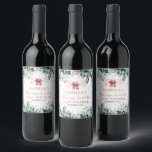 Christmas Baby Clothes Merry Little Baby Shower Wine Label<br><div class="desc">The Christmas Baby Clothes Merry Little Baby Shower Wine Label is a delightful way to add festive charm to your holiday baby shower. Featuring adorable baby clothes with Christmas accents and a cozy seasonal design, this label is perfect for dressing up wine bottles to match your celebration theme. Whether used...</div>