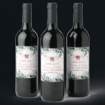 Christmas Baby Clothes Merry Little Baby Shower Wine Label<br><div class="desc">The Christmas Baby Clothes Merry Little Baby Shower Wine Label adds a festive and elegant touch to your holiday-themed baby shower. Featuring an adorable design with Christmas baby clothes and seasonal accents, this label transforms wine bottles into charming decor or thoughtful party favours. It’s the perfect way to tie your...</div>