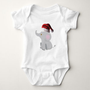 Christmas Baby Elephant Bodysuit