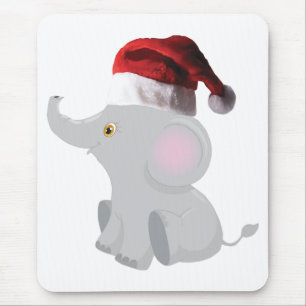 Christmas Baby Elephant Mouse Pad
