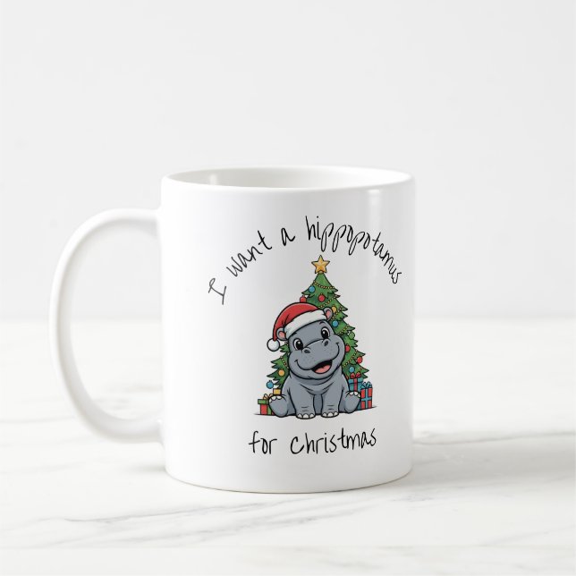 Christmas Baby Hippo Mug (Left)