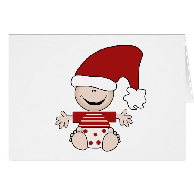 Christmas Baby in Stocking Cap Tshirts and Gifts (Front Horizontal)