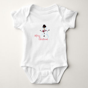 Christmas Baby Jersey Bodysuit/Snowman Bodysuit