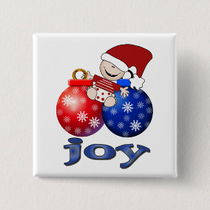 Christmas Baby Joy Tshirts and Gifts 2 Inch Square Button