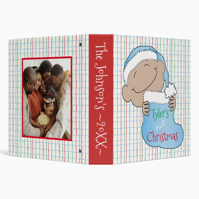 Christmas Baby of Colour Blue Photo Binder (Background)
