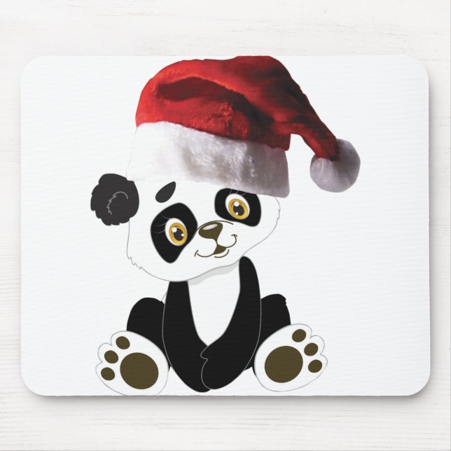 christmas baby panda bear mouse pad (Front)