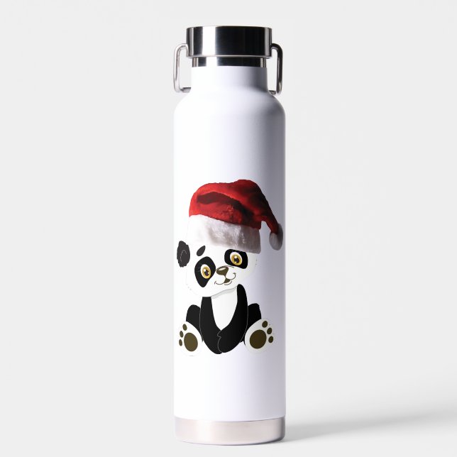 Christmas Baby Panda Water Bottle (Front)
