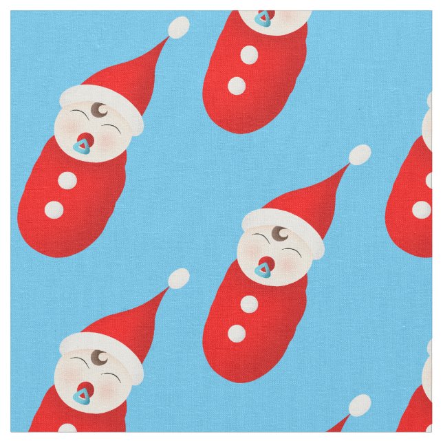 Christmas baby pattern fabric (Close Up)
