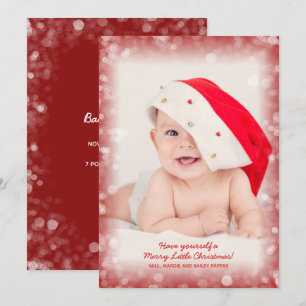 Christmas Baby Photo Birth Announcements