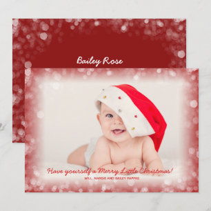 Christmas Baby Photo Birth Announcements